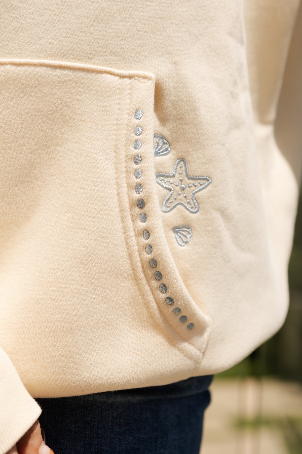 "Live in the Moment" Hoodie in Sand